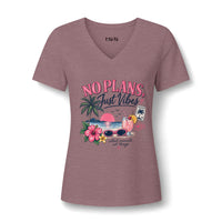 T-shirt col V Muta, à plat sur fond clair