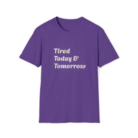 T-shirt « Tired Today & Tomorrow » Muta, coloris Heather Purple