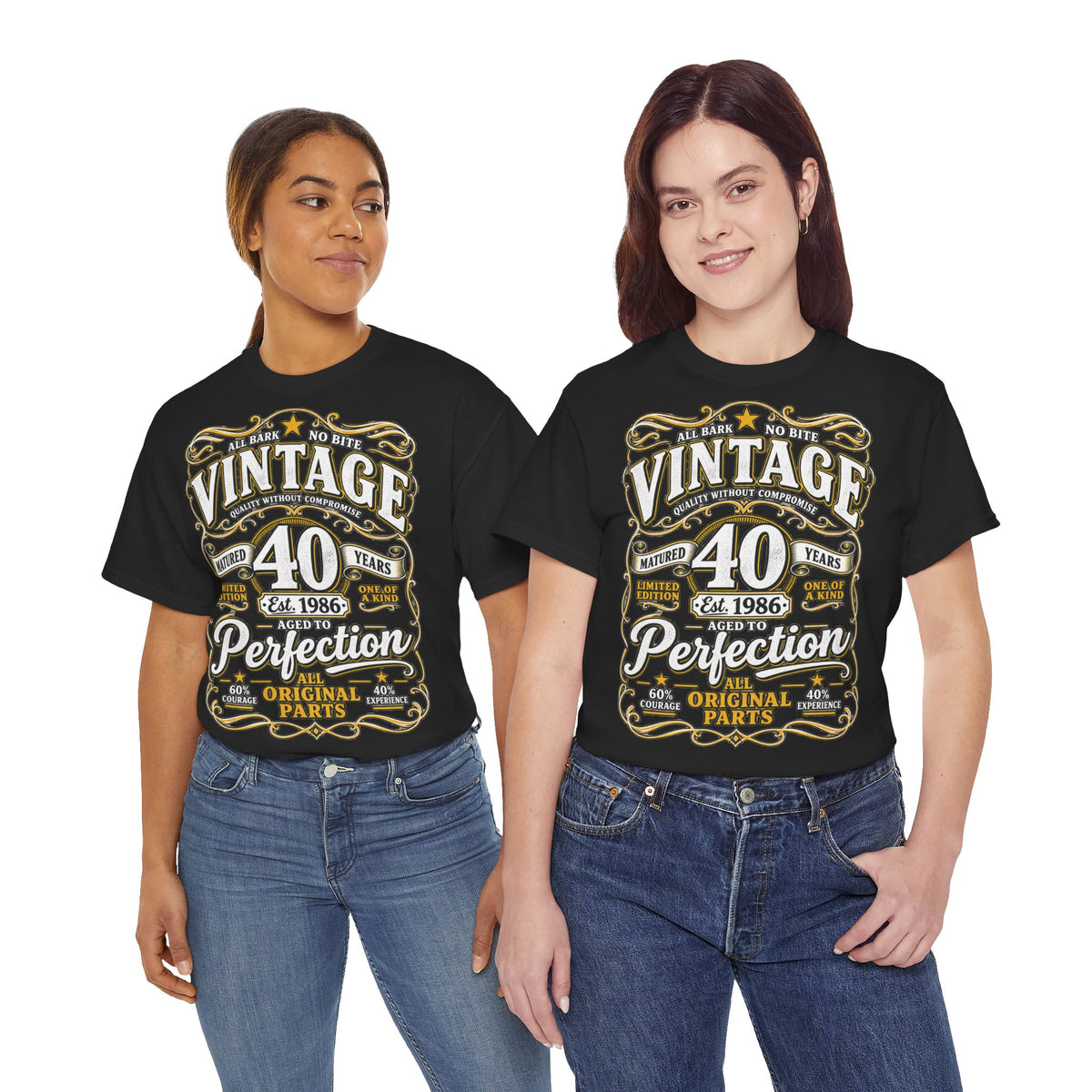 T-shirt « Aged to Perfection » 1986 Muta, vue de trois quarts