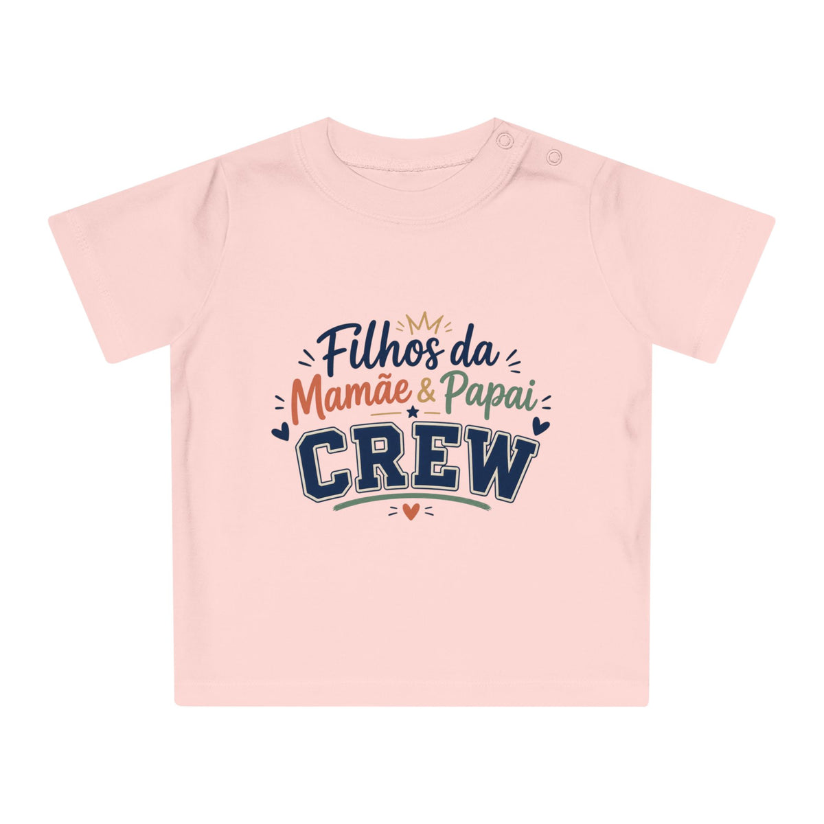 T-shirt bébé « Filhos da Mamãe & Papai Crew » Muta, détail de l'imprimé