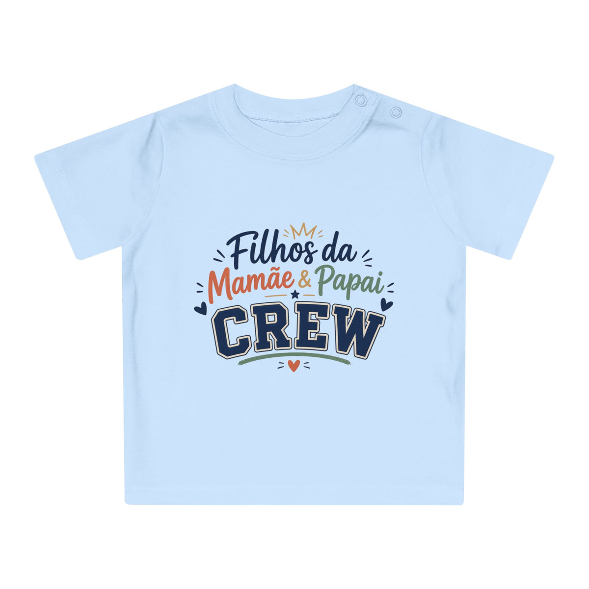T-shirt bébé « Filhos da Mamãe & Papai Crew » Muta, détail de l'encolure