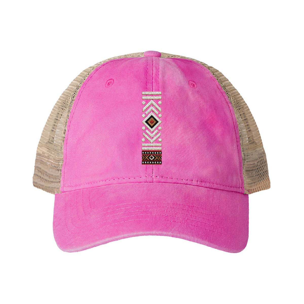 Casquette femme délavée dos filet Muta, coloris Rose / Polka Dots