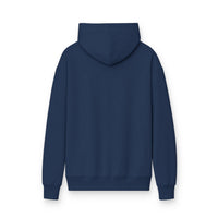 Hoodie oversize Muta « Out of Office », détail du lettrage minimaliste