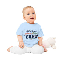 T-shirt bébé « Filhos da Mamãe & Papai Crew » Muta coloris Dusty Blue