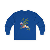 T-shirt manches longues « La Vie est Belle » Muta, coloris Royal