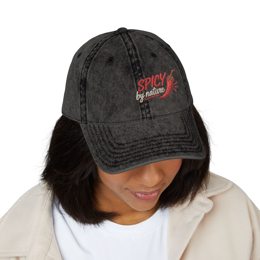 Casquette dad « Spicy by Nature » Muta, broderie piment rouge