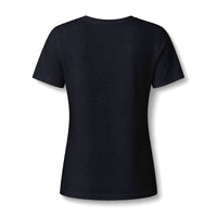 T-shirt col V « No Plans Just Vibes » Muta, détail de l'imprimé