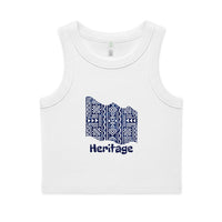 Heritage Ndop Crop Tank – Women's Organic Ribbed Summer Top