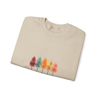 Sweat-shirt « Fall Trees » Muta, gros plan sur les feuillages peints
