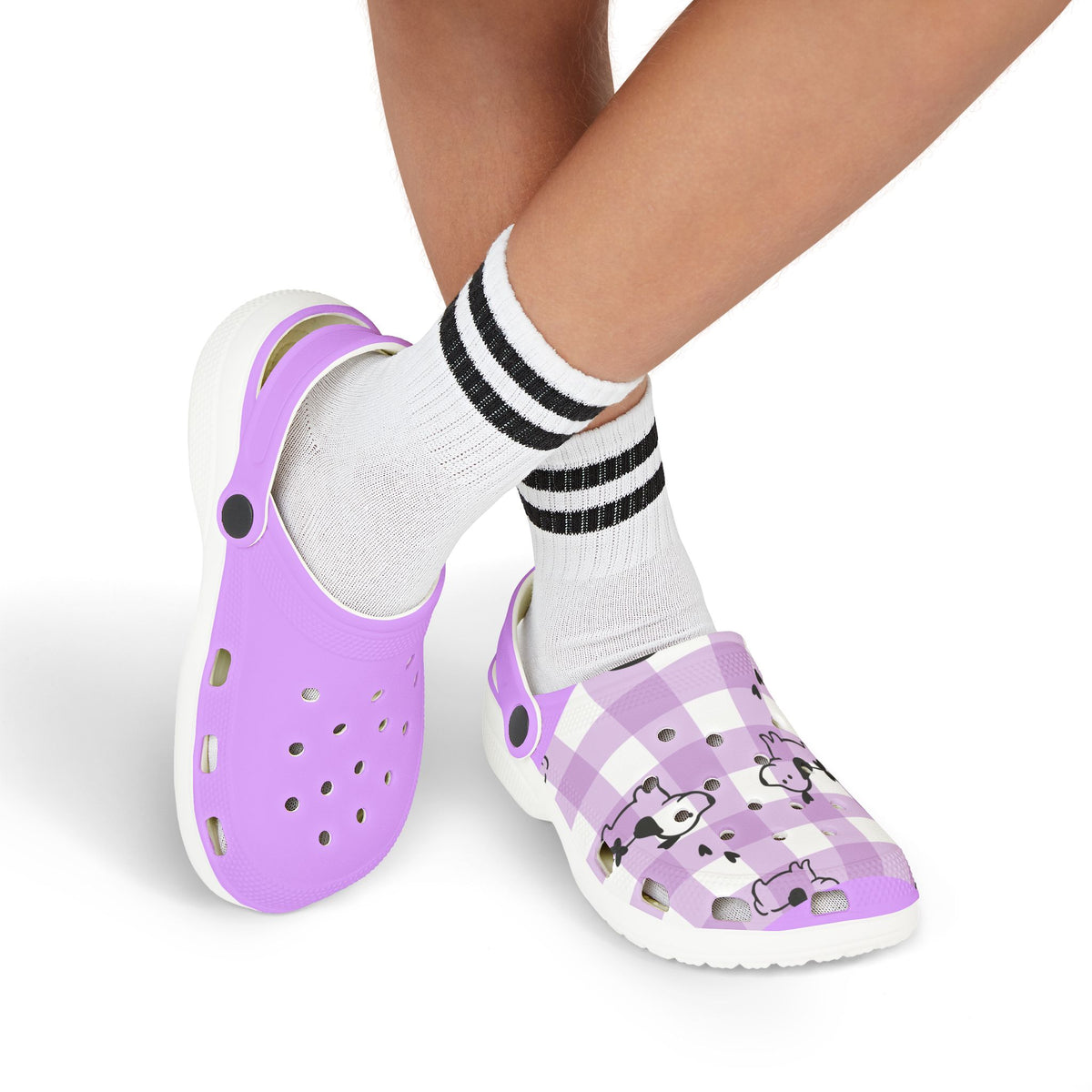 Sabots enfant Muta à motif chiot, paire vue de dessus
