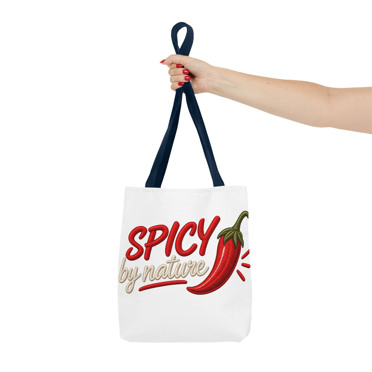 Tote bag « Spicy by Nature » Muta porté à l'épaule