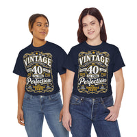 T-shirt « Aged to Perfection » 1986 Muta, détail du tissu