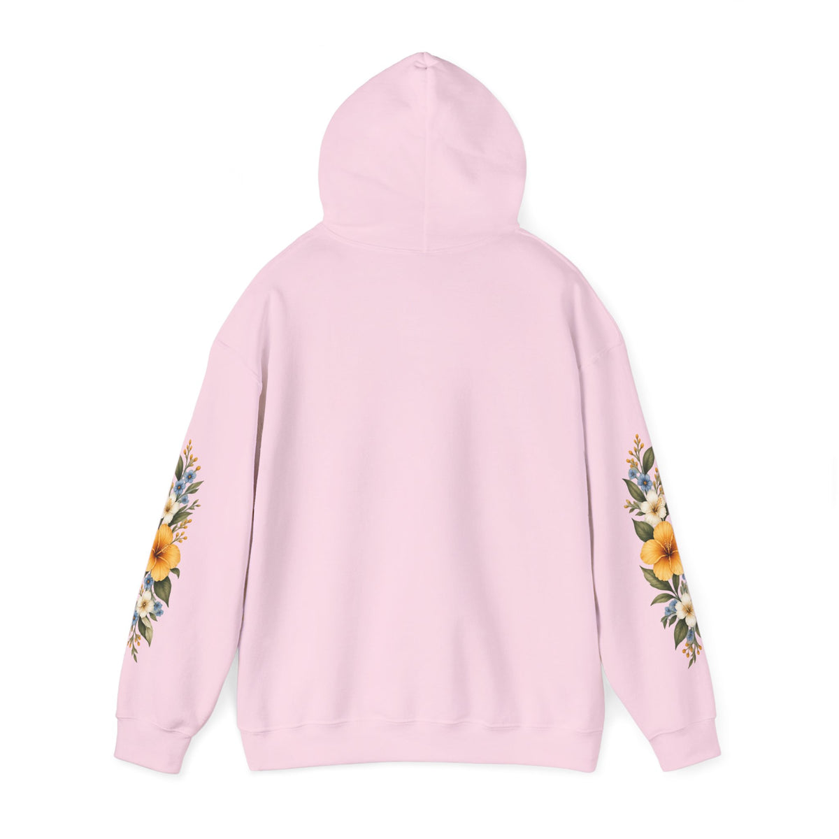 Hoodie Muta, détail des fleurs sur les deux manches