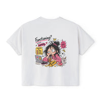 T-shirt boxy Muta coloris White, devant uni à plat