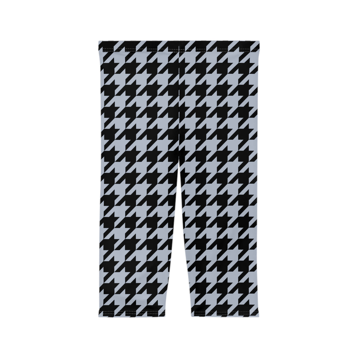 Legging corsaire Muta pied-de-poule noir et blanc, coloris coutures blanches, visuel 1