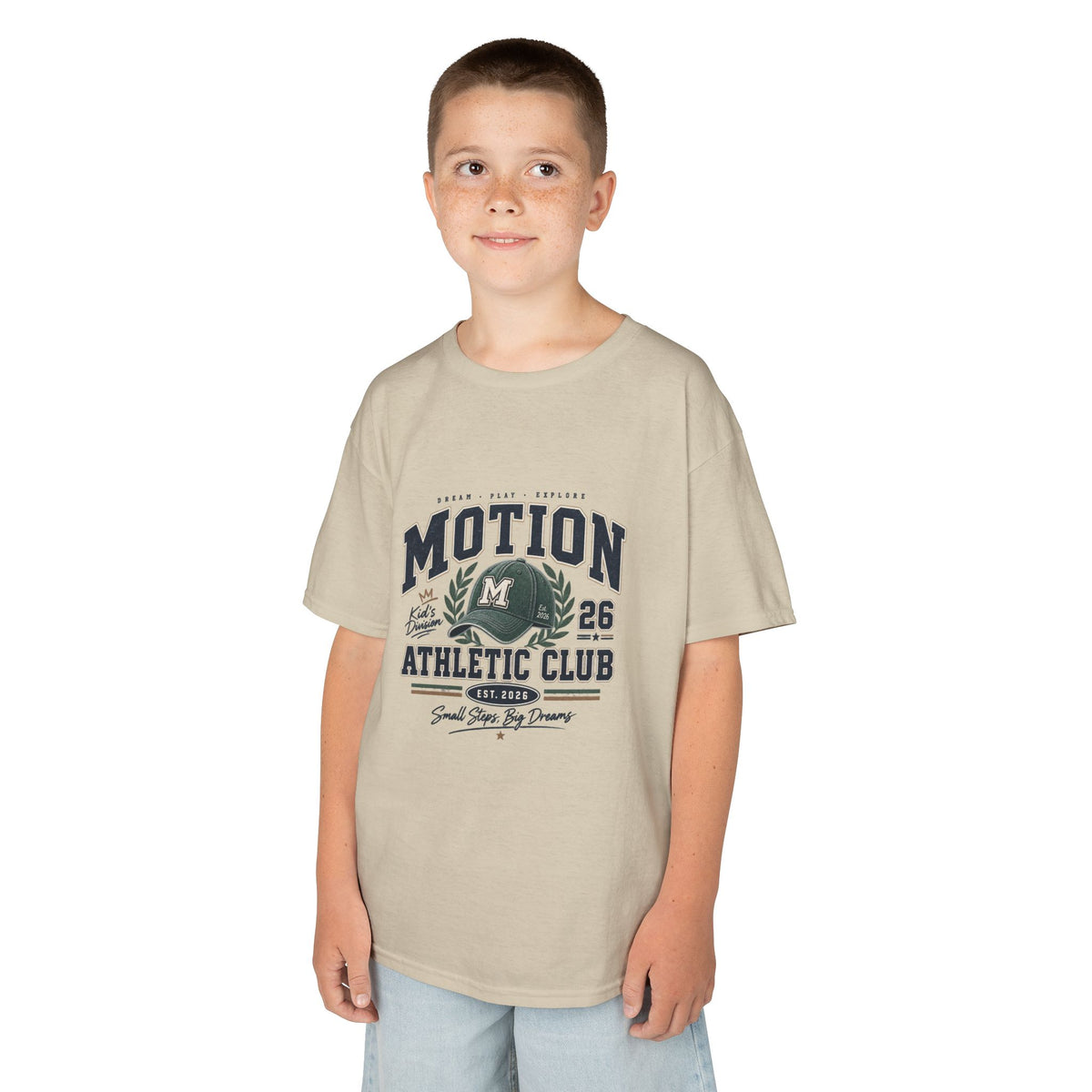 T-shirt enfant « Athletic Club Motion » Muta, imprimé sport vintage