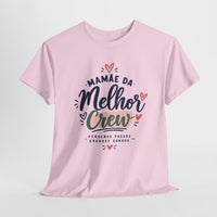 T-shirt « Mamãe da Melhor Crew » Muta coloris Light Pink, porté de face