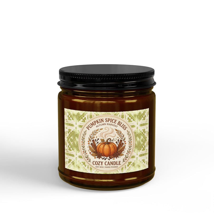Bougie Muta en cire de soja, pot ambré et couvercle noir, 4 oz