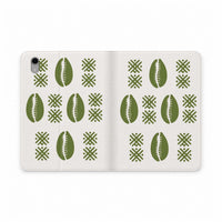 Étui folio Muta motif cauris vert, format iPad mini