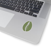 Sticker cauris vert Muta, 3 x 3 pouces, fond transparent