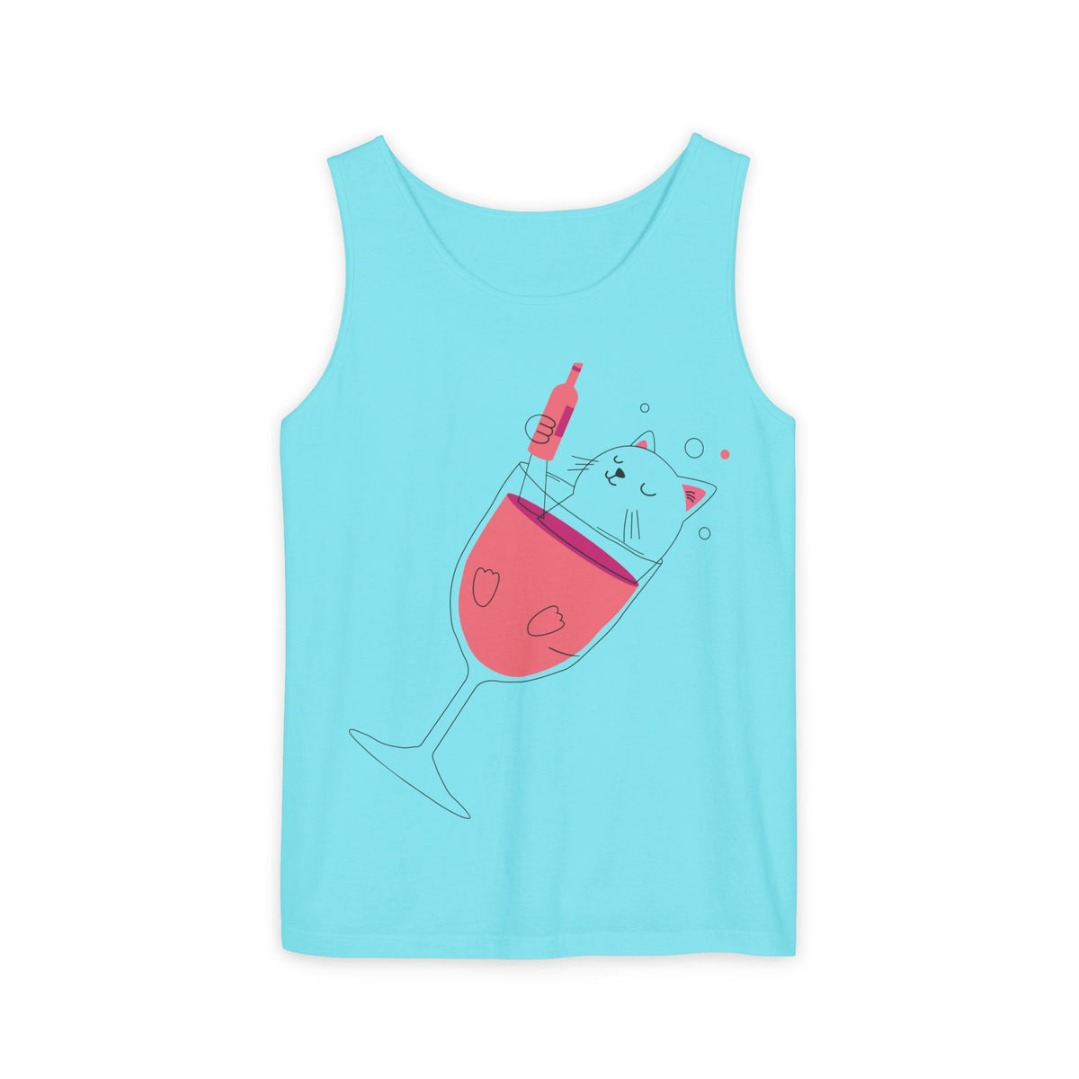Débardeur Muta coloris Ice Blue, imprimé croissant
