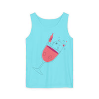 Débardeur Muta coloris Ice Blue, imprimé croissant