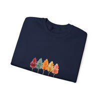 Sweat-shirt « Fall Trees » Muta, gros plan sur le tissu
