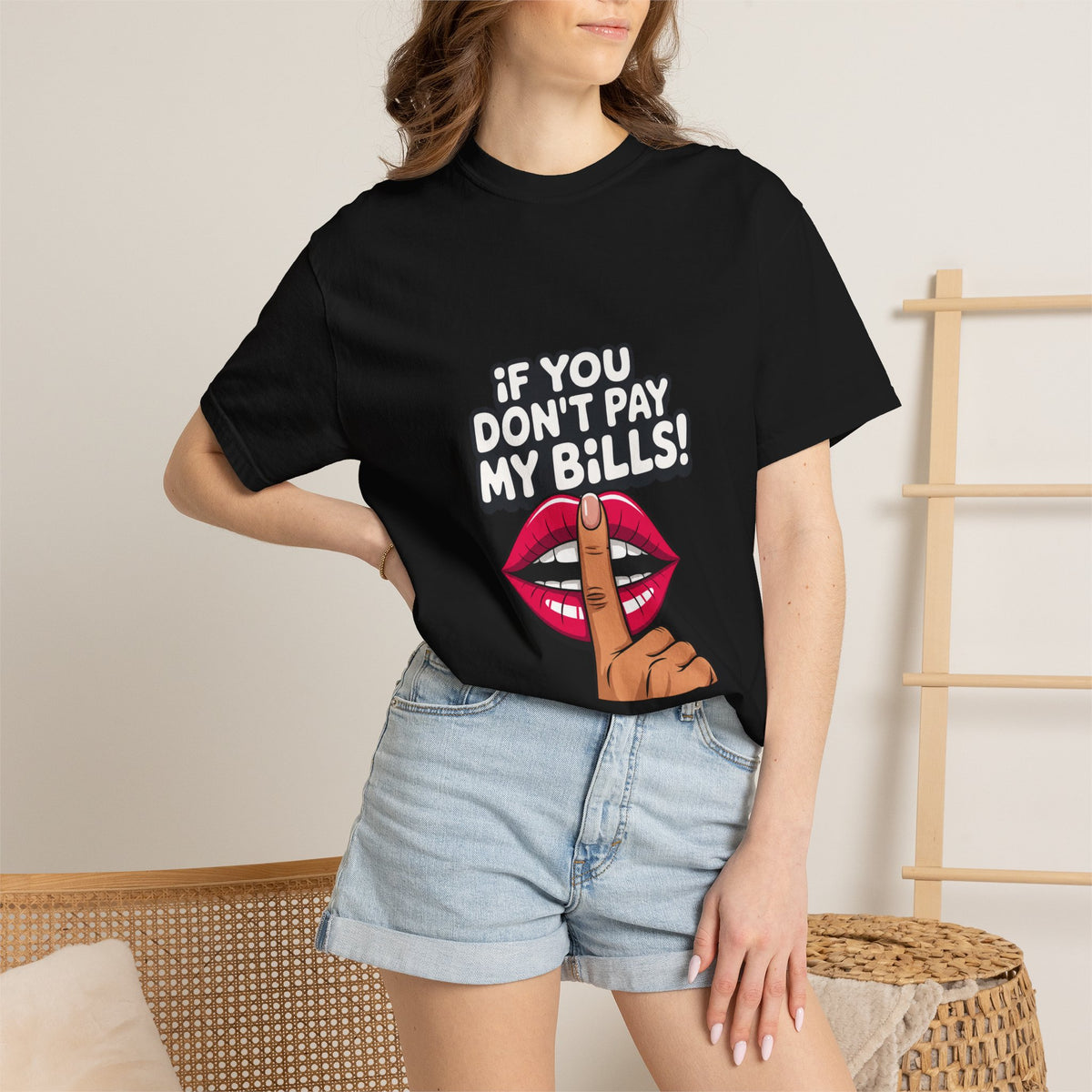 T-shirt « If You Don't Pay My Bills » Muta, vue de trois quarts