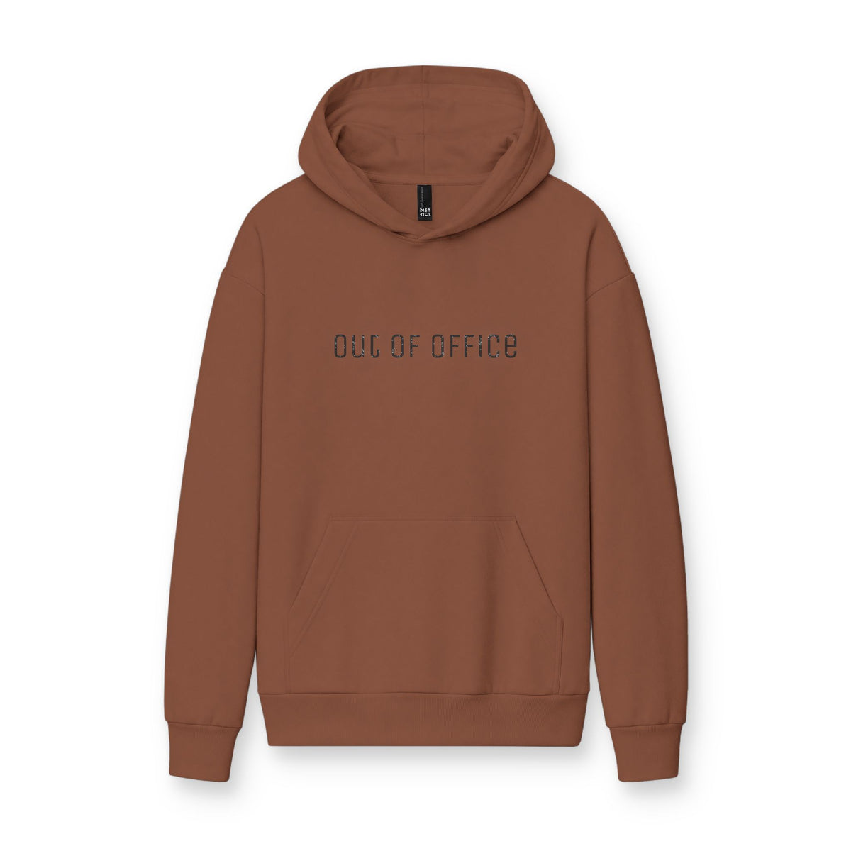 Hoodie « Out of Office » Muta coloris Baked Clay, porté de face