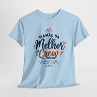 T-shirt « Mamãe da Melhor Crew » Muta coloris Light Blue, porté de face