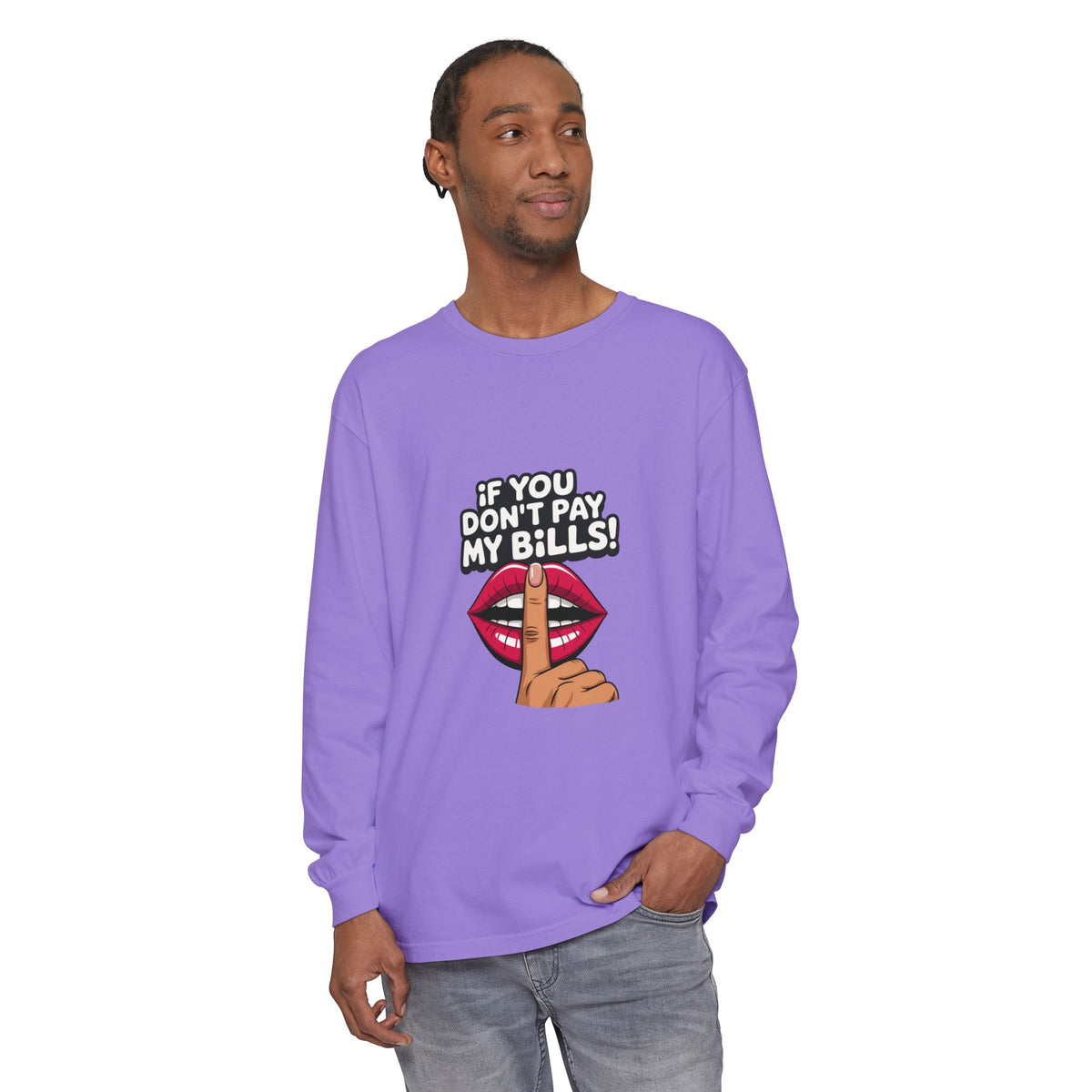 Tee manches longues Muta en coton teint en pièce, visuel produit 2