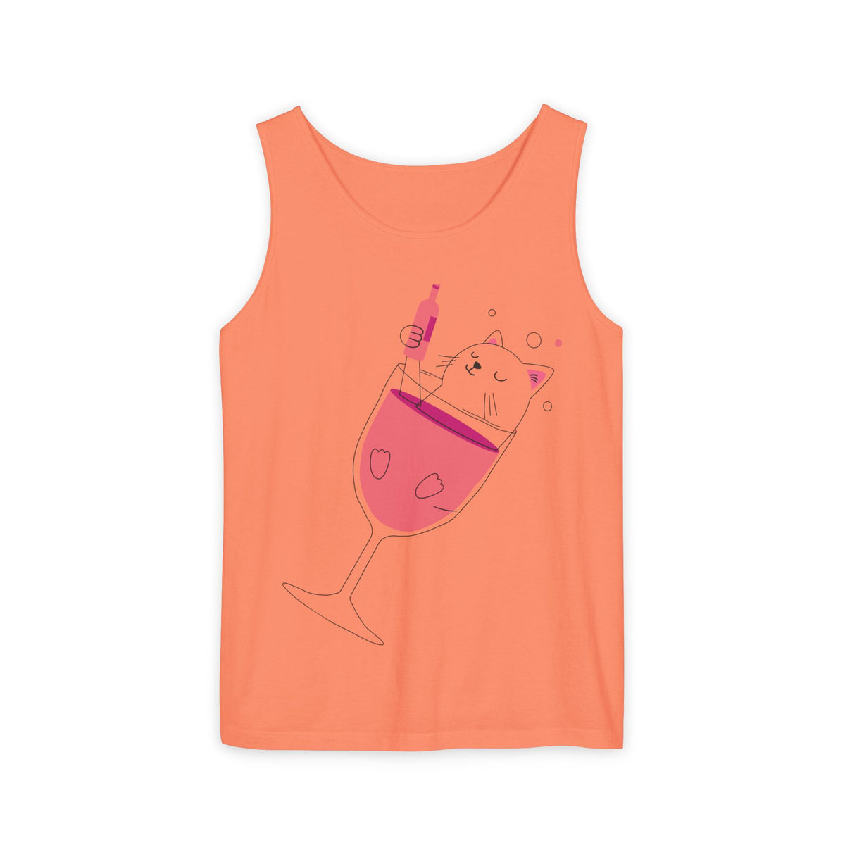 Débardeur Muta coloris Chambray, imprimé croissant