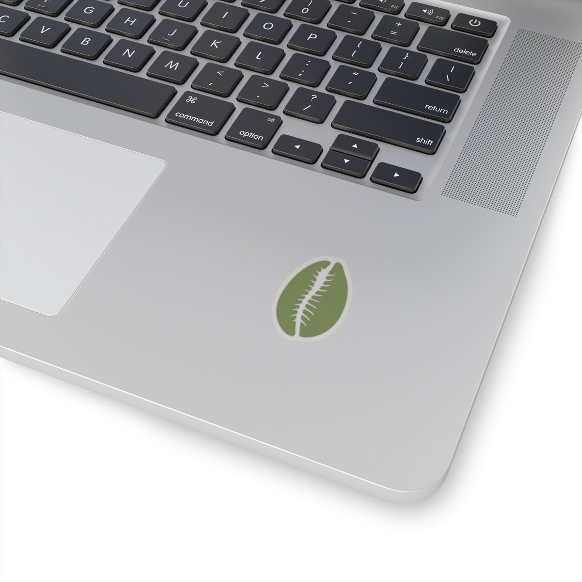 Sticker cauris vert Muta, 2 x 2 pouces, fond transparent