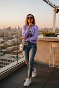 Tee manches longues « If You Don’t Pay My Bills » Muta, coloris Violet