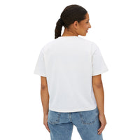 T-shirt boxy Muta coloris White porté de dos