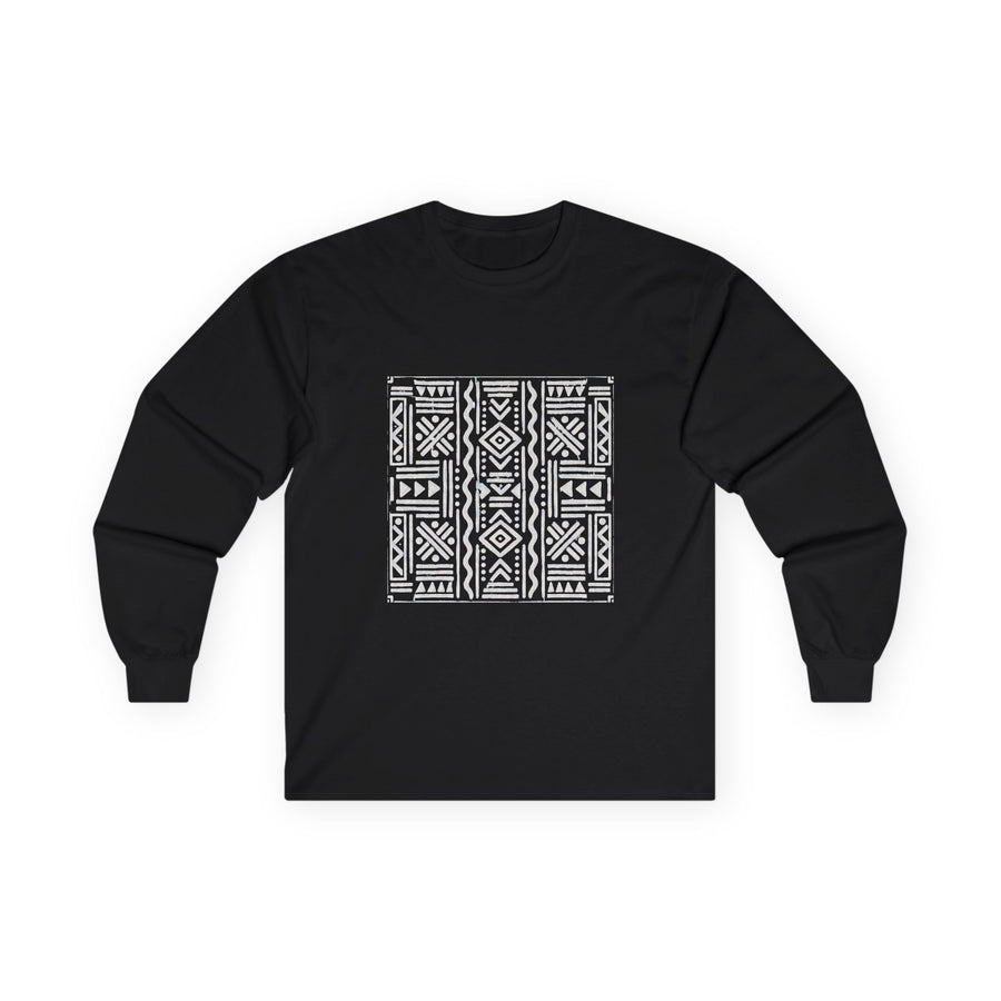 Tribal Geometric Pattern Long Sleeve Tee