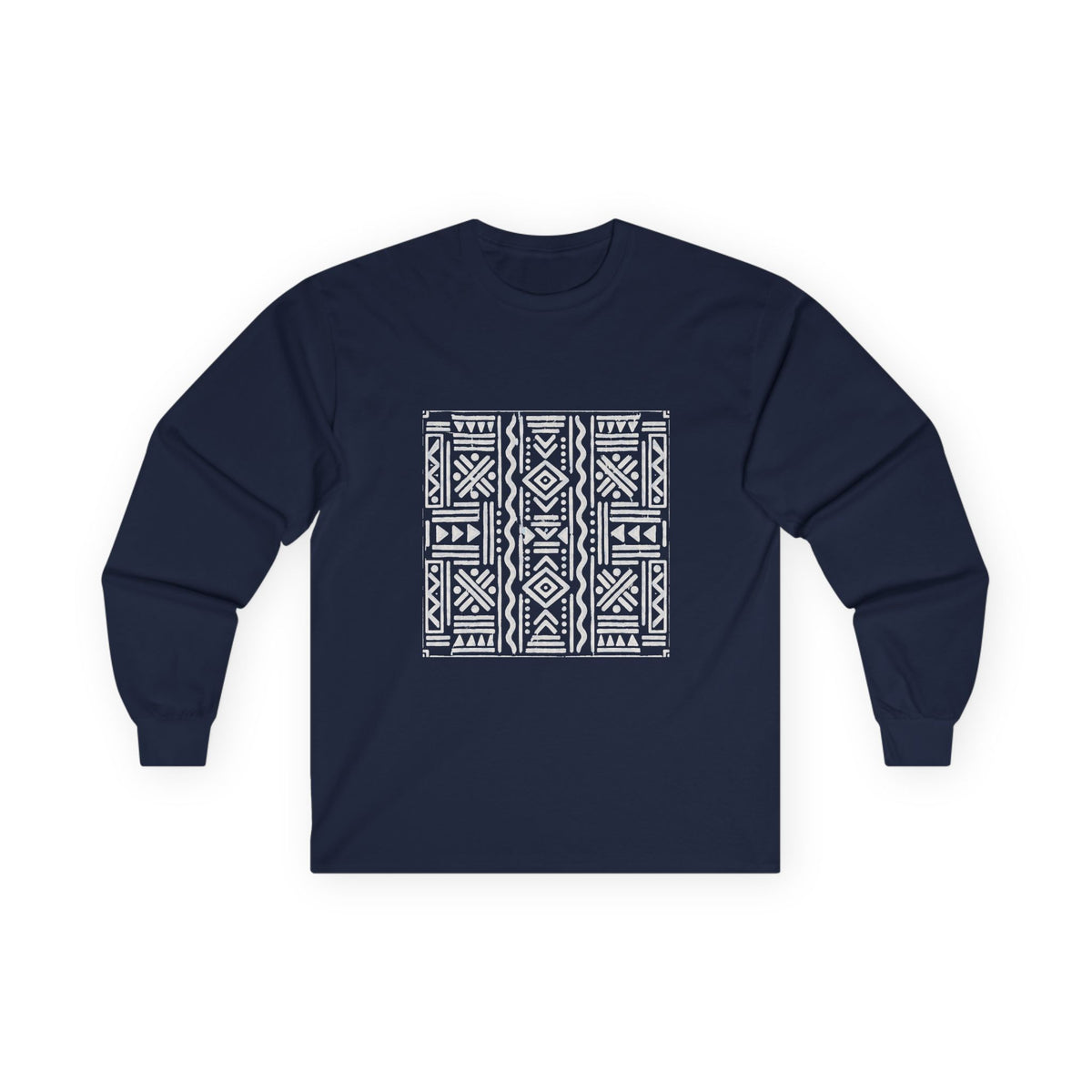 Tribal Geometric Pattern Long Sleeve Tee