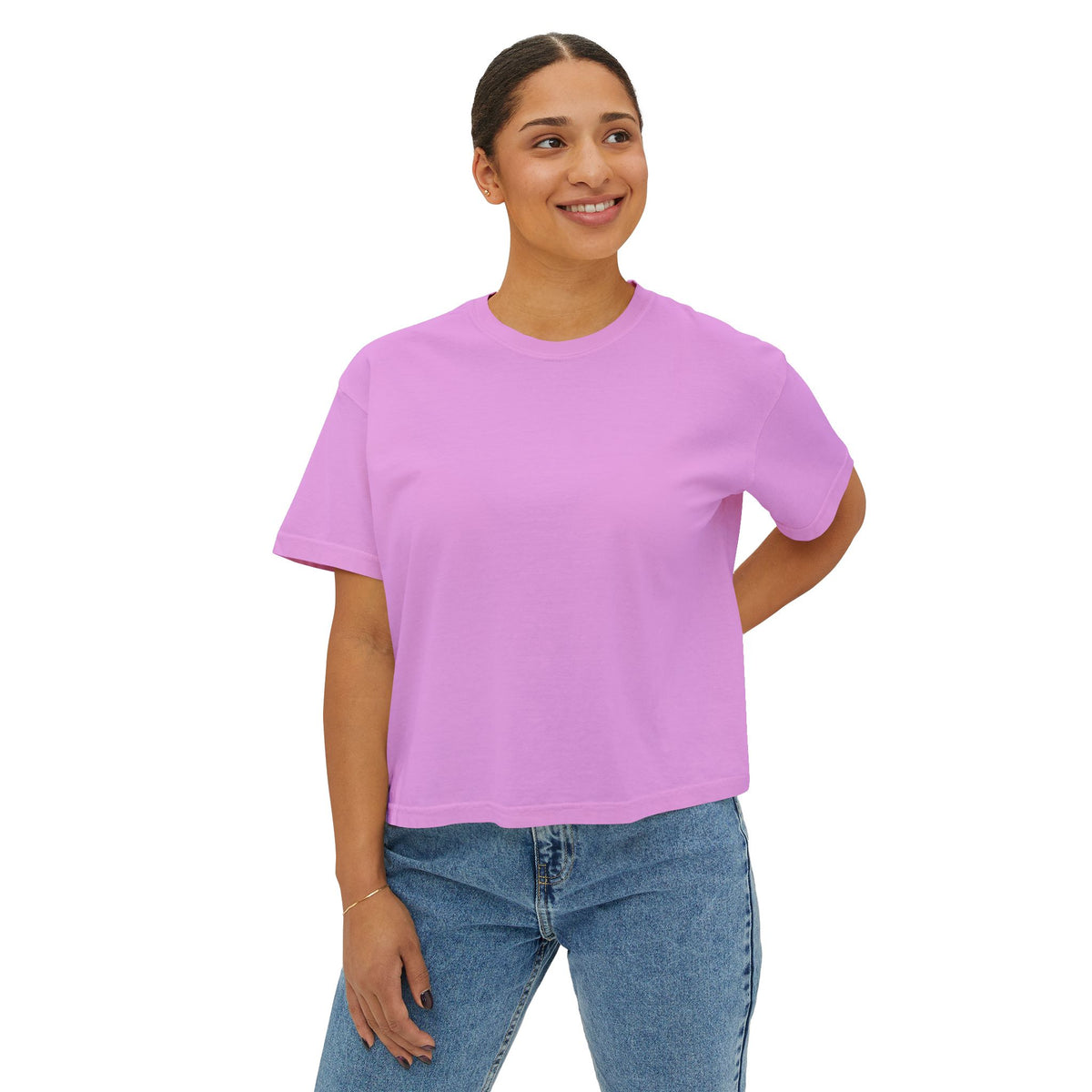 T-shirt boxy « Functioning? Yeah…Barely » Muta, détail de l'ourlet