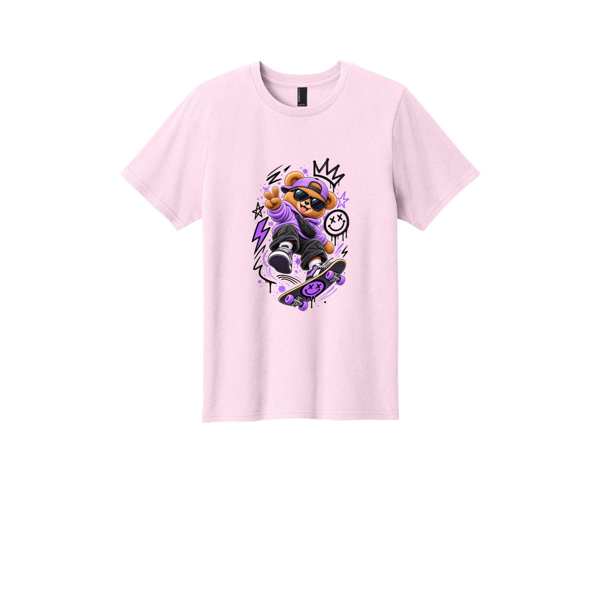 Youth Skateboard Bear Tee — Cool Skateboarder Graphic Kids Shirt