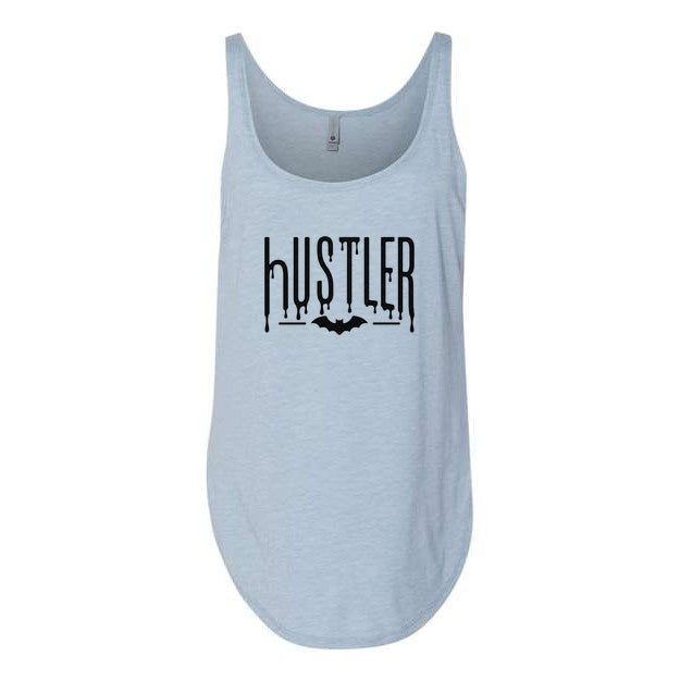 Débardeur Muta « Hustler » à imprimé chauve-souris, coloris Stonewash Denim, vue de face
