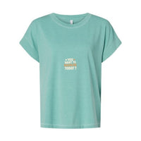 T-shirt Muta « You Want To Socialize Today ? » coloris Washed Saltwater, vue de face