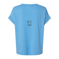 T-shirt Muta coloris Washed Tradewind, vu de dos avec petit imprimé paresseux « No Thank You »