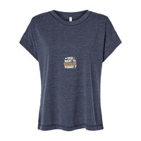 T-shirt Muta « You Want To Socialize Today ? » coloris Washed Navy, vue de face