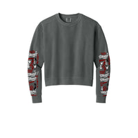 Sweat-shirt Muta à imprimés graffiti sur les manches, coloris Pepper, vue de face