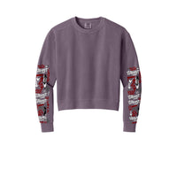 Sweat-shirt Muta à imprimés graffiti sur les manches, coloris Dusk, vue de face