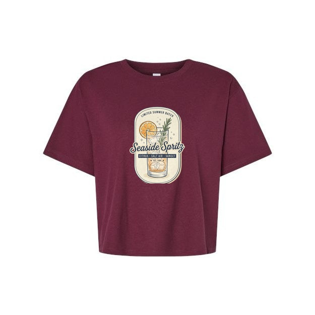 T-shirt court Muta « Seaside Spritz » coloris Burgundy, vue de face