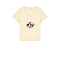T-shirt col V « MUTA » Muta coloris Heather Grey, porté de face