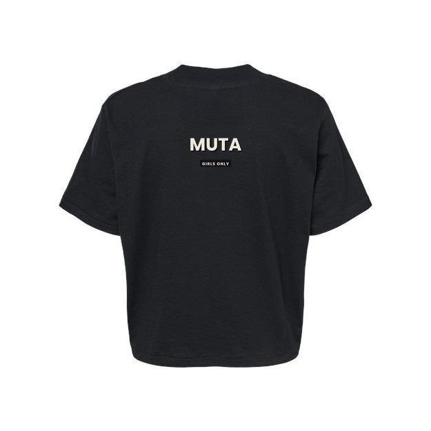 Women's Boxy Tee — Classic Cropped Black Boxy T-Shirt