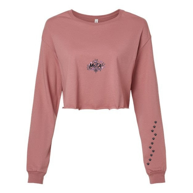 T-shirt crop manches longues « MUTA » Muta coloris Mauve