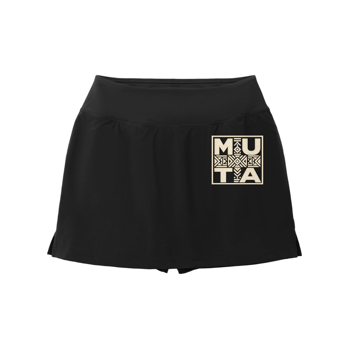 Skort Muta, visuel détaillé de la taille élastique et du short intégré